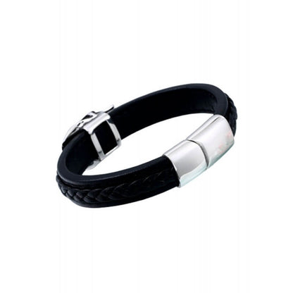 Stål Punk Skull läderstil armband