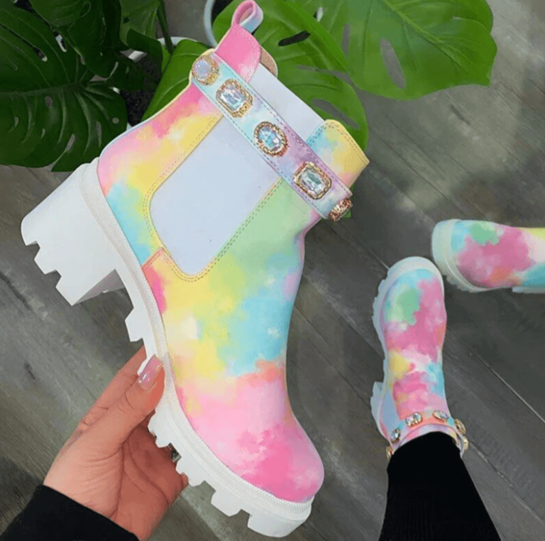 Tie Dye Ankelstövlar