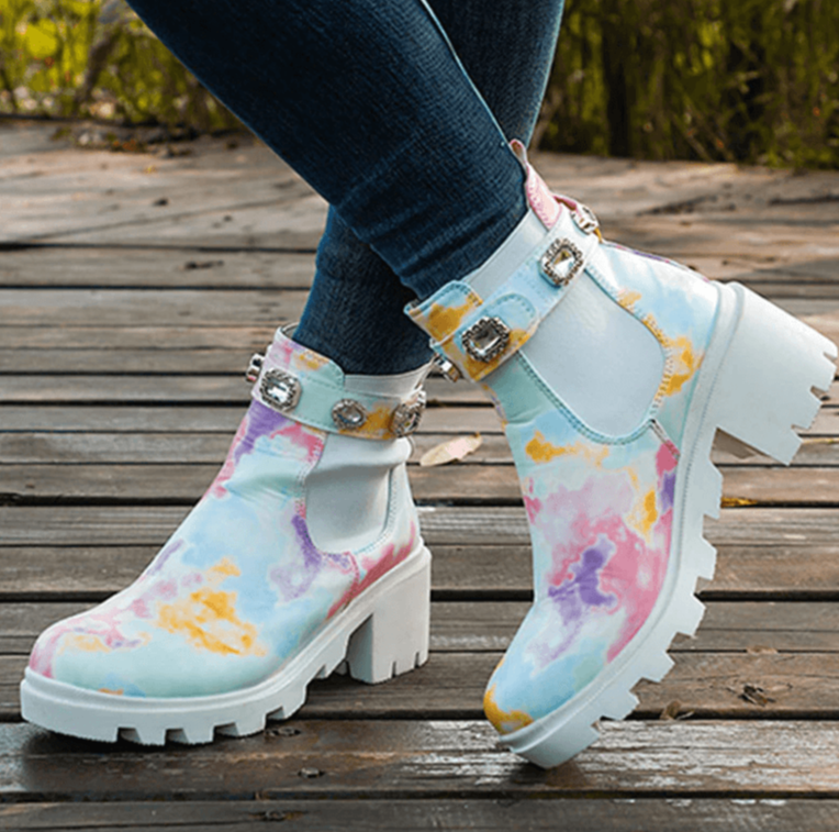 Tie Dye Ankelstövlar