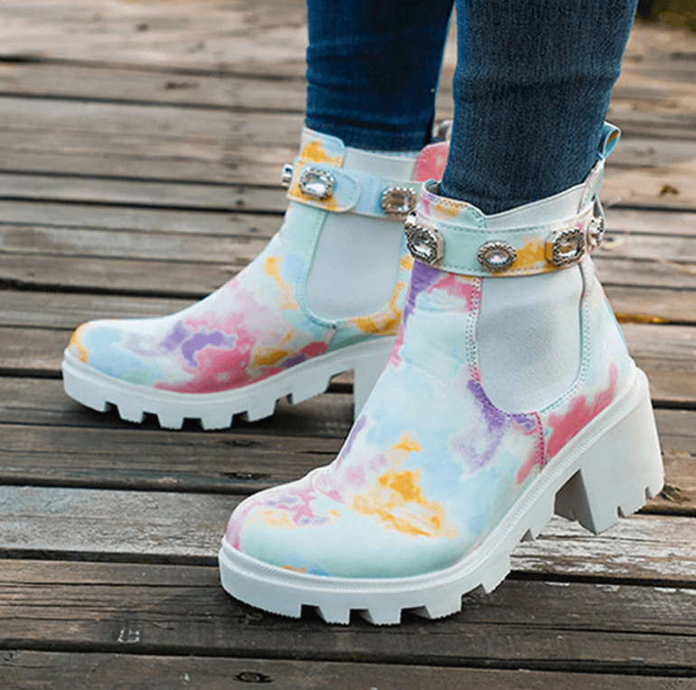 Tie Dye Ankelstövlar